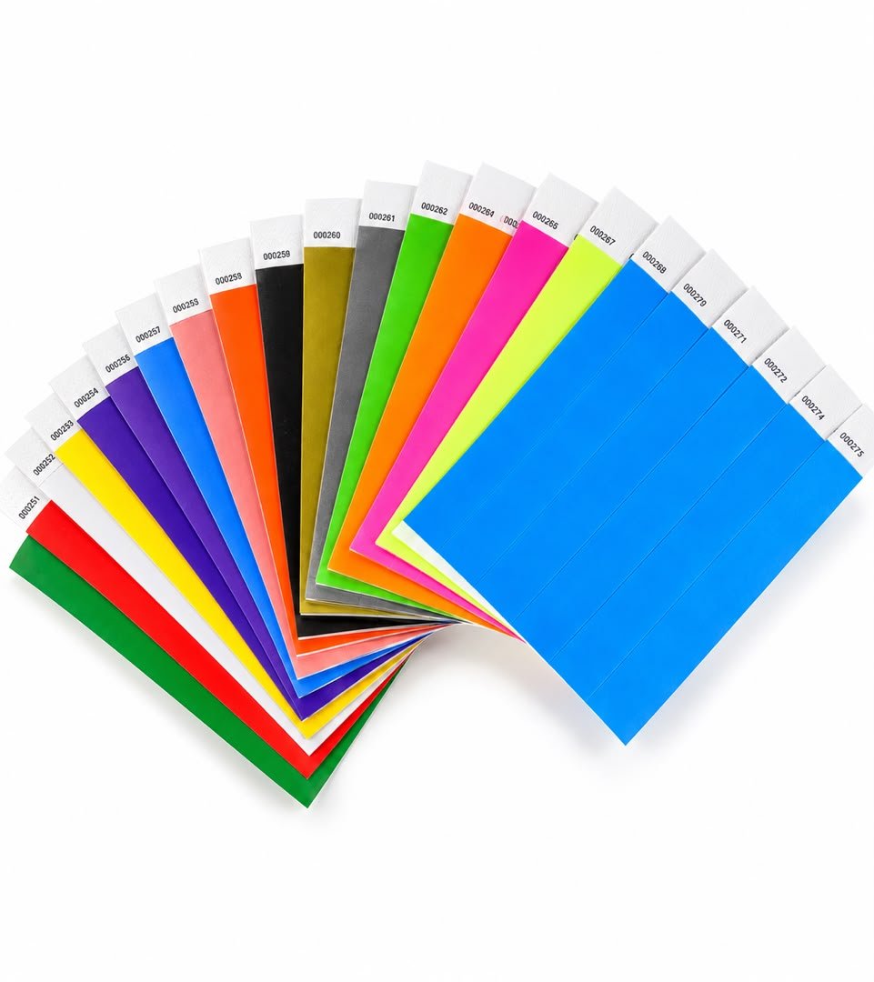 Unprinted Tyvek Paper Wristbands
